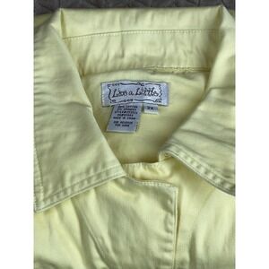 Vtg Live‎ A Little Women's Size 2X Yellow Button Up Casual Denim Style Jacket